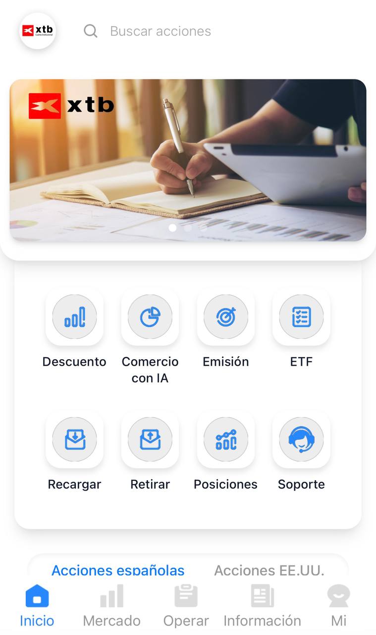 ESXTB Trading Platform Screenshot 1